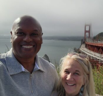 Chris and Steph overlooking Golden Gate Bridge